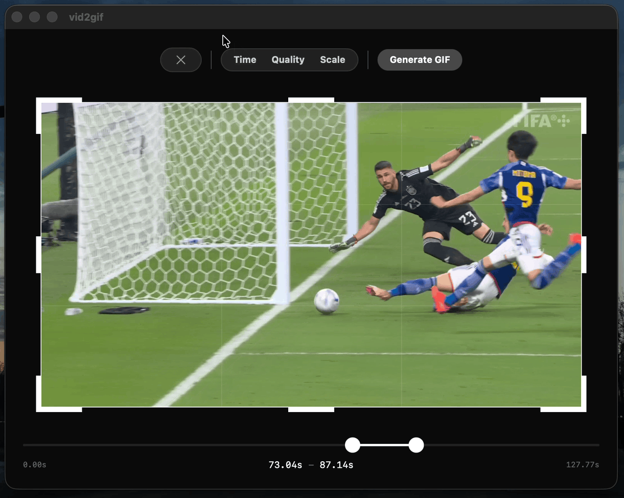 Gif of Vid2Gif usage